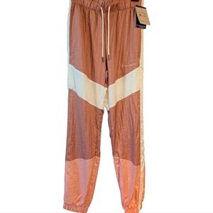 Champion Blush Pink and White Colorblock Windbreaker Pants Sz XS